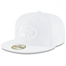 Men's San Francisco 49ers New Era White on White 59FIFTY Fitted Hat 3154689